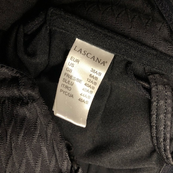 VENUS Lascana Black Bandeau One-Piece Swimsuit with gold zipper size 8 C/D - Picture 12 of 14